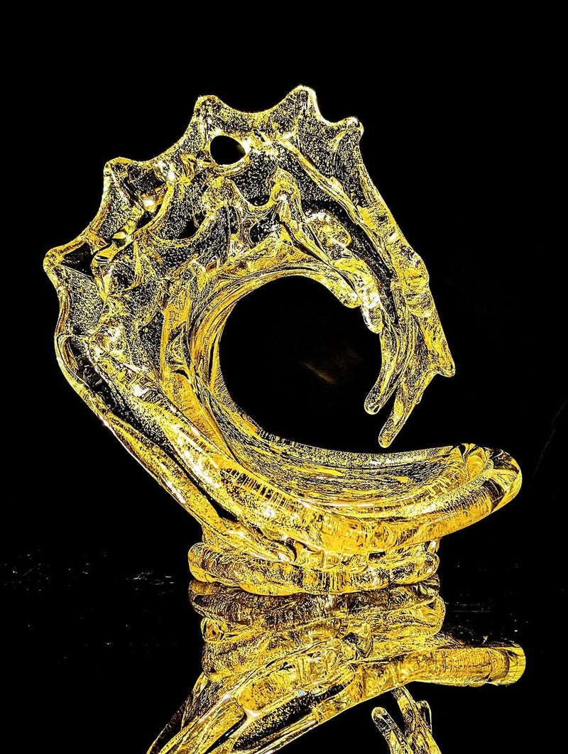 Classic Wave made with 24K gold foil by our favorite glass wave master David Wight ๐