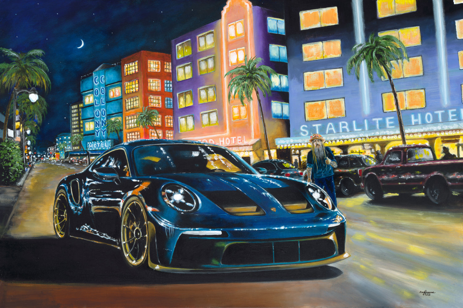 “Two Legends” - featuring Magnus Walker , an Enchantress and Freeborne Gallery Exclusive, by Eric Anderson