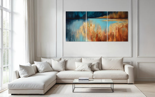 "Sienna Dreaming " 72x120 Original Tryptic by Linzy Arnott exclusively for Enchantress and Freeborne