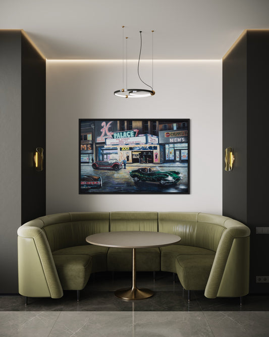 "The Bullitt" - featuring Jay Leno and Steve McQueen an Enchantress and Freeborne Gallery Exclusive, by Eric Anderson