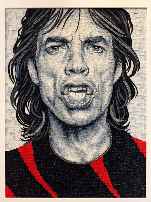 Painting of a man looking angrily at the viewer