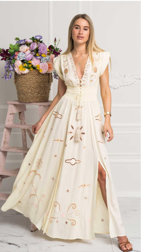 Angelina Gown (Ivory) by Zaimara made in Malta