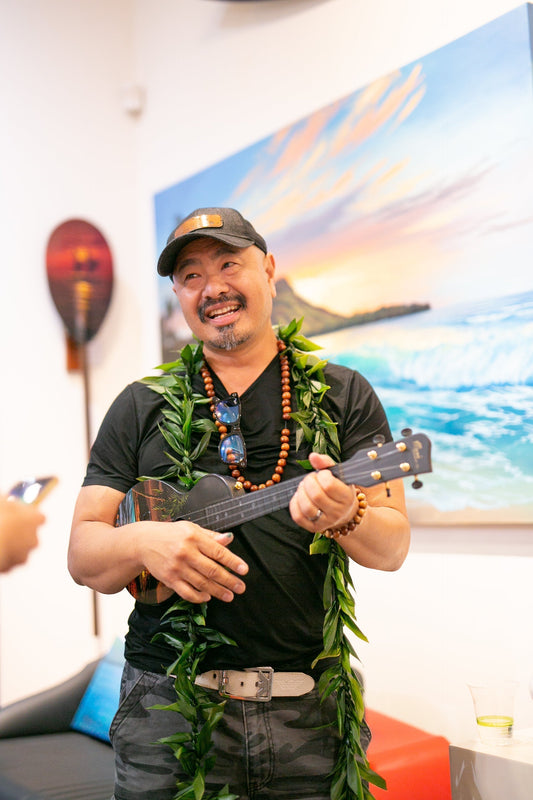 Walfrido Garcia painting live at Enchantress and Freeborne Gallery, Friday September 11th 5-8PM
