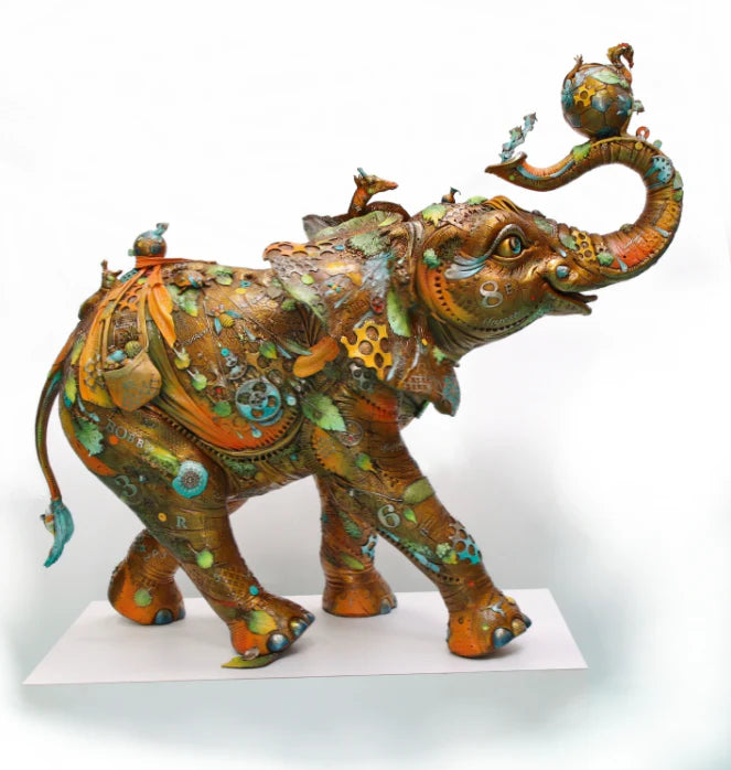 Nano Lopez "Bobby Life Size" Bronze Elephant Sculpture