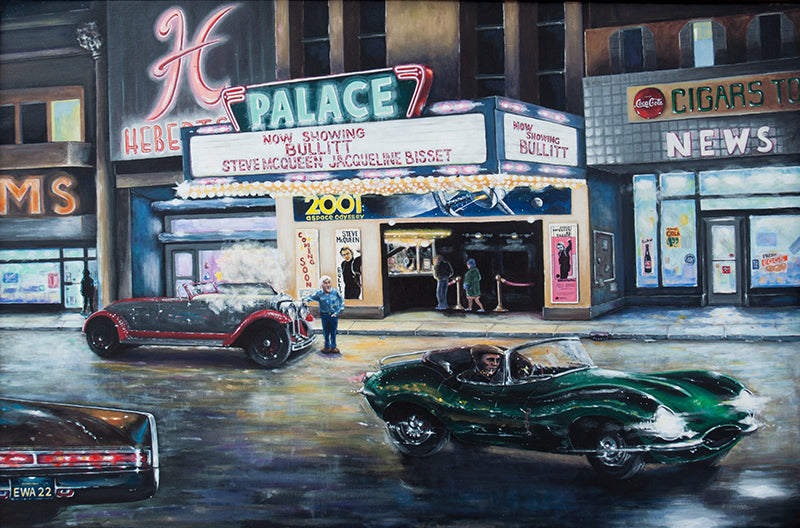 "The Bullitt"  - featuring Jay Leno and Steve McQueen an Enchantress and Freeborne Gallery Exclusive, by Eric Anderson