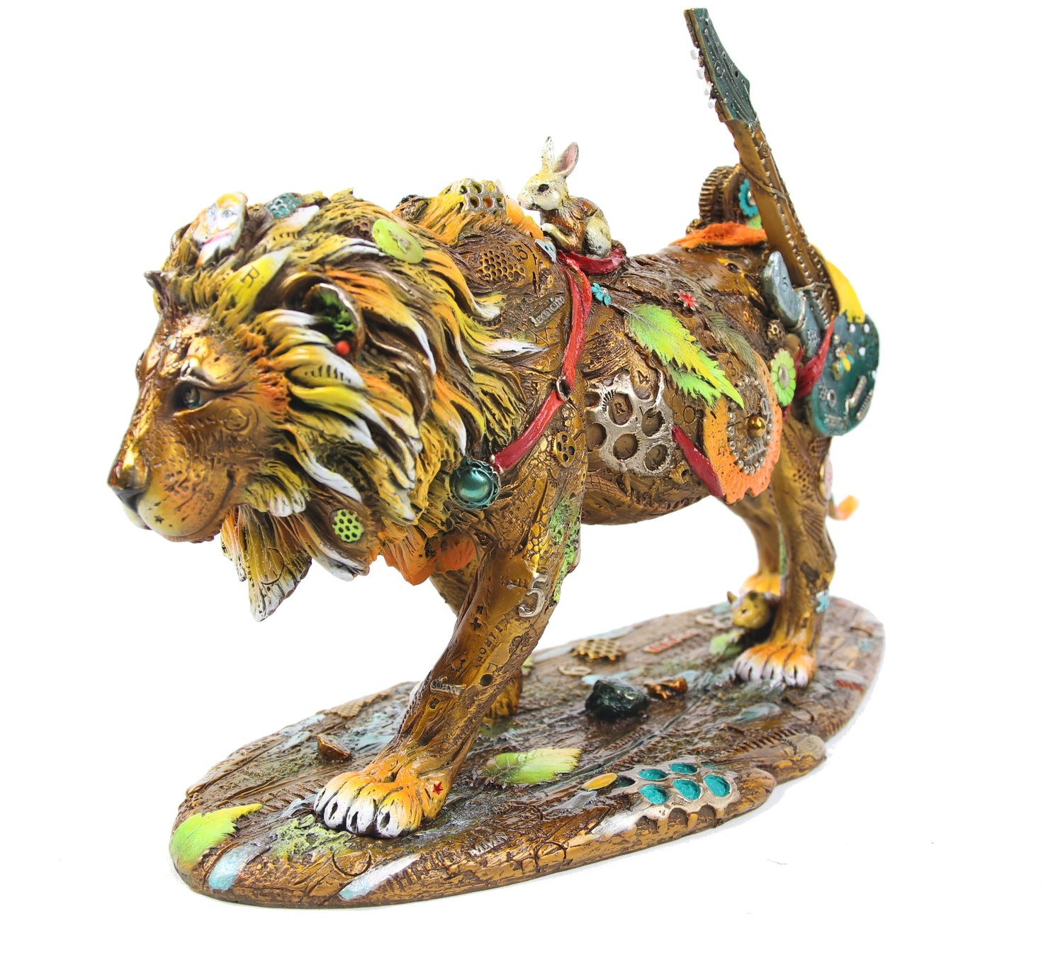 Nano Lopez "Leonardo" Bronze Lion Sculpture