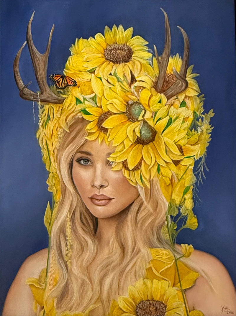 "Sunflower Wild Child" Original Available & Limited Editions by Kai Lava