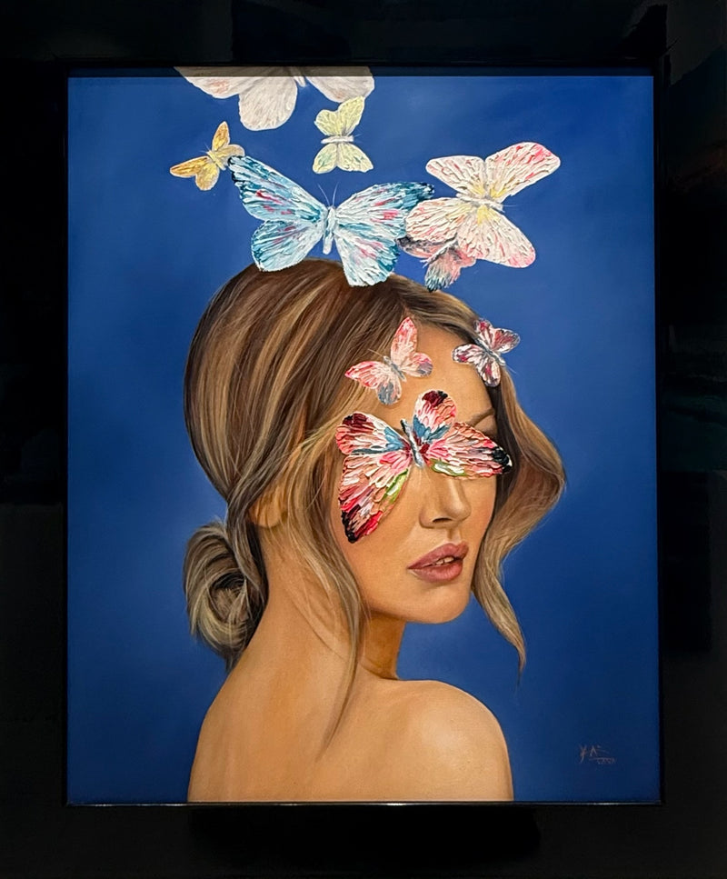 "Butterfly Kisses" 30x24 Original Available & Limited Editions by Kai Lava