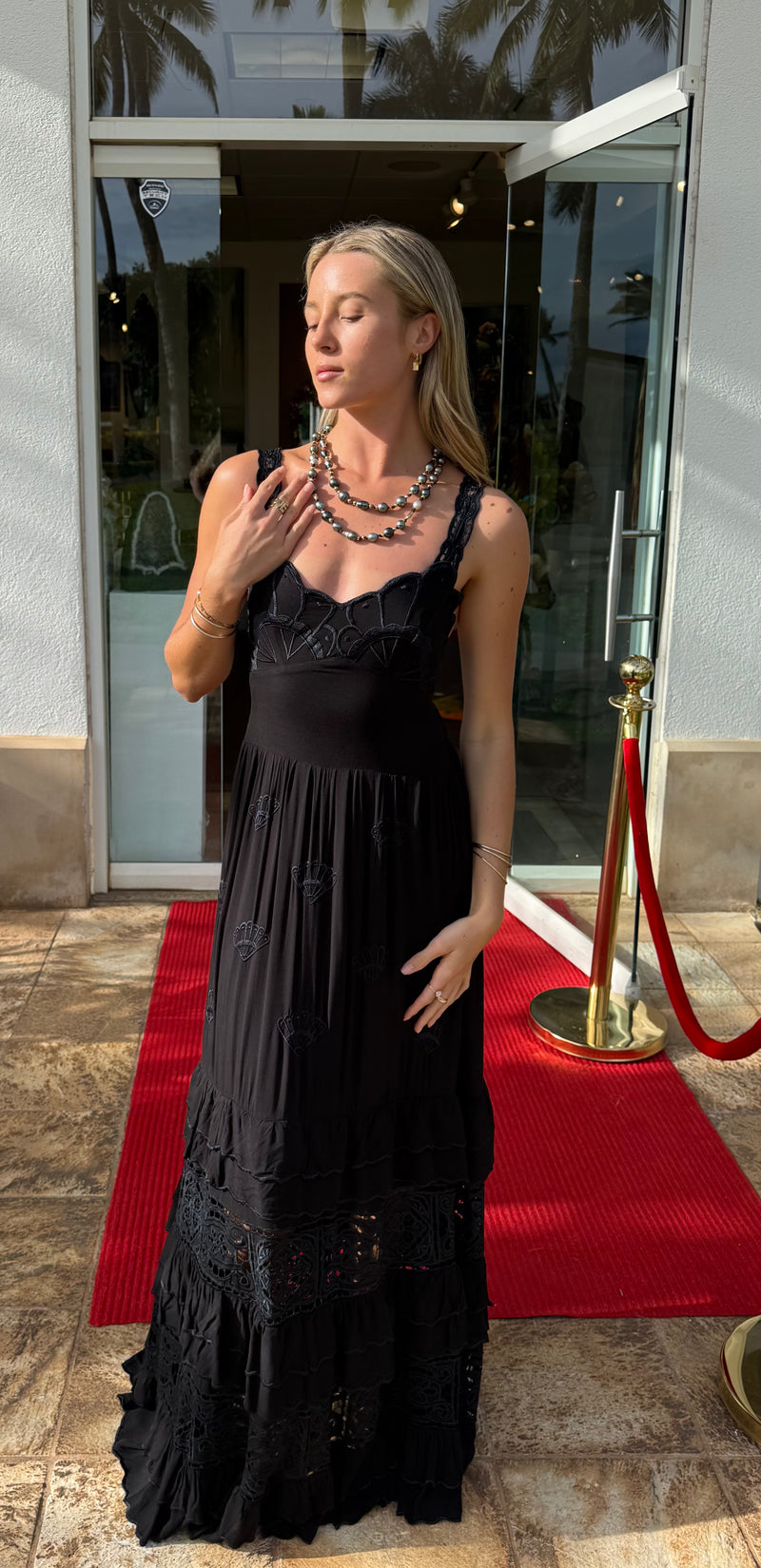 Anabella Maxi Gown by Zaimara Black -made in Malta