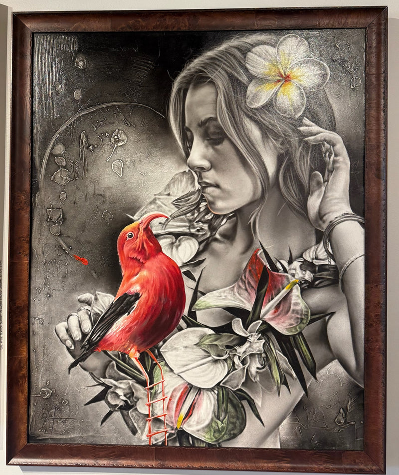"Nanea" Original 29x35 in frame by Roidley Pérez Navarro
