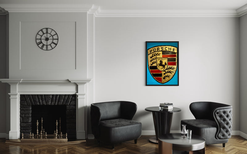 "Porsche Badge"  30x40  by James Freeborne Welch