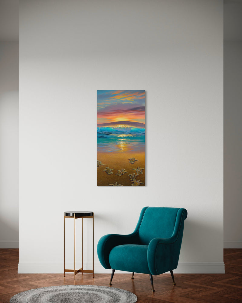 "Keiki Beach" 24x48 Original by Walfrido Garcia