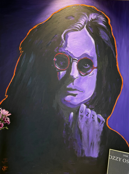 Ozzy Osbourne - original painting completed a couple of days before Ozzy left us. It was inspired by the Ozzy show. 🤟🏽❤️🙏