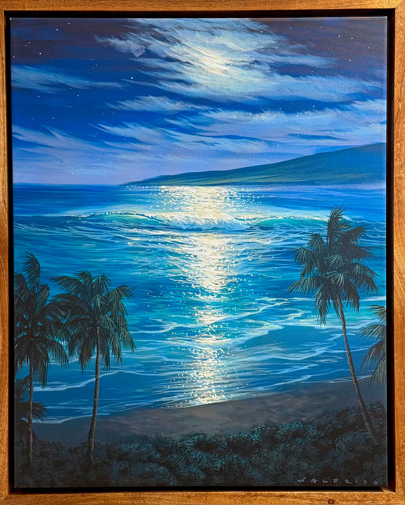 "Million Dollar Moon Lit View" 24x30  Limited Editions by Walfrido Garcia -Original Sold