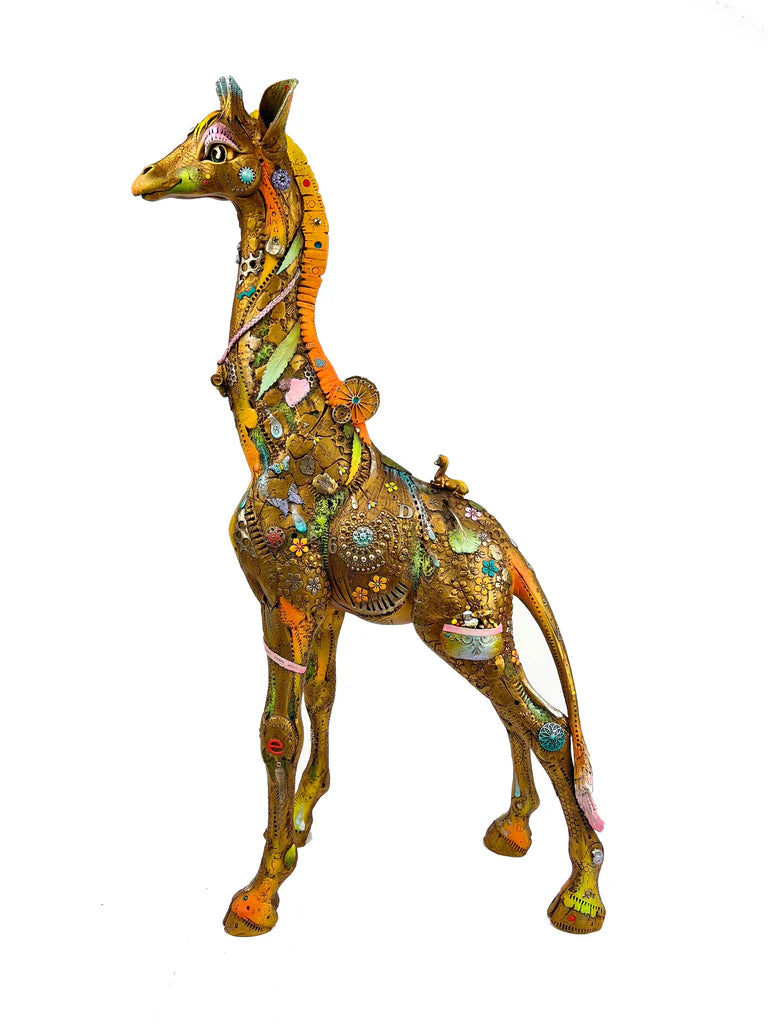 Nano Lopez "Iris Large" Bronze Giraffe Sculpture