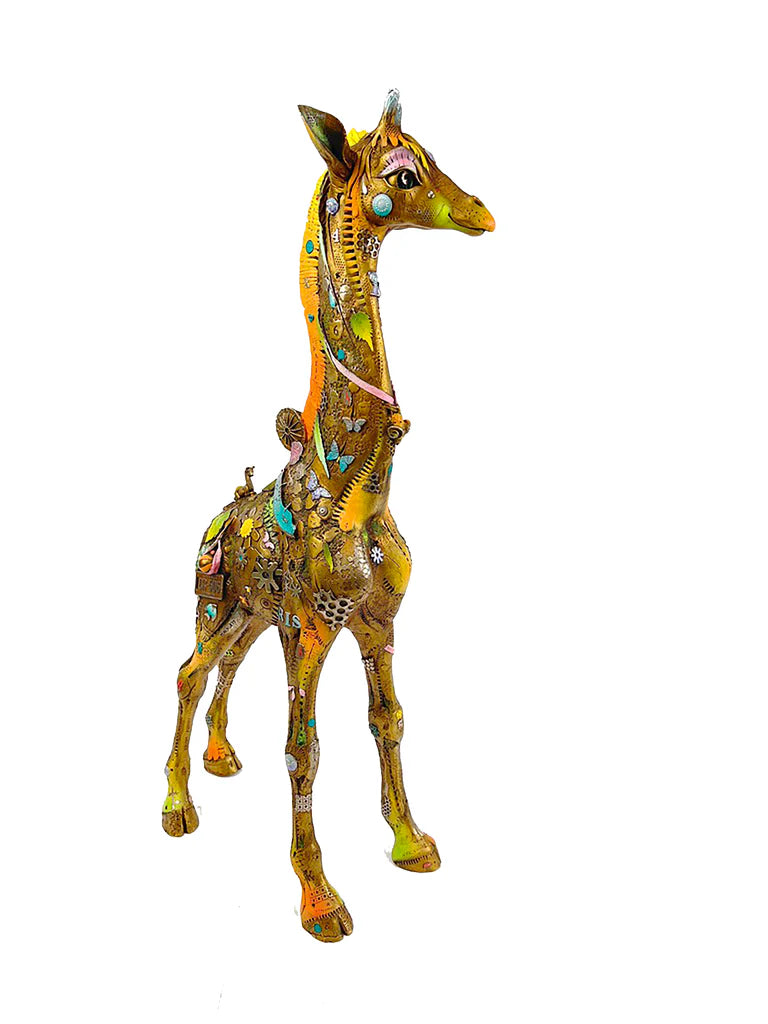 Nano Lopez "Iris Large" Bronze Giraffe Sculpture