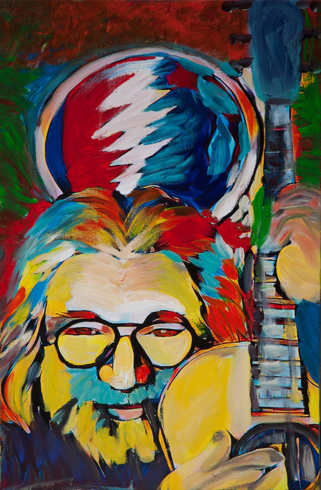 "Grateful"  40x50 Limited Edition Giclee- Jerry Garcia by James Freeborne Welch