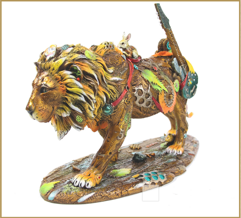 Nano Lopez "Leonardo Lifesize" Bronze Lion Sculpture