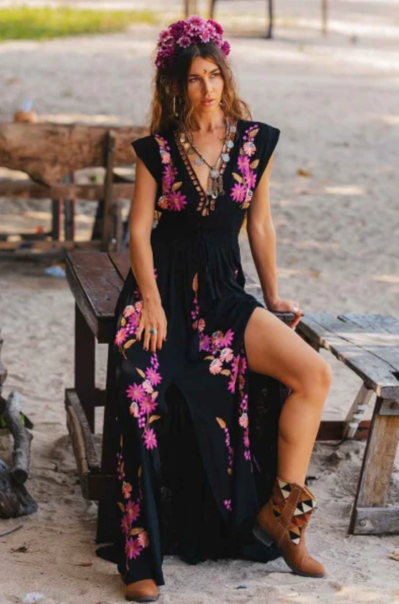 Blossom Maxi Gown by Zaimara made in Malta