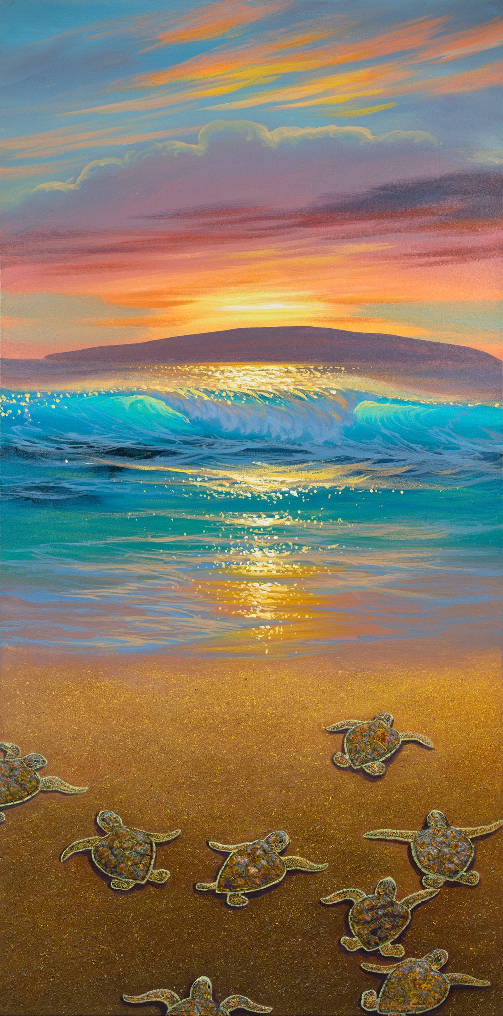 "Keiki Beach" 24x48 Original by Walfrido Garcia