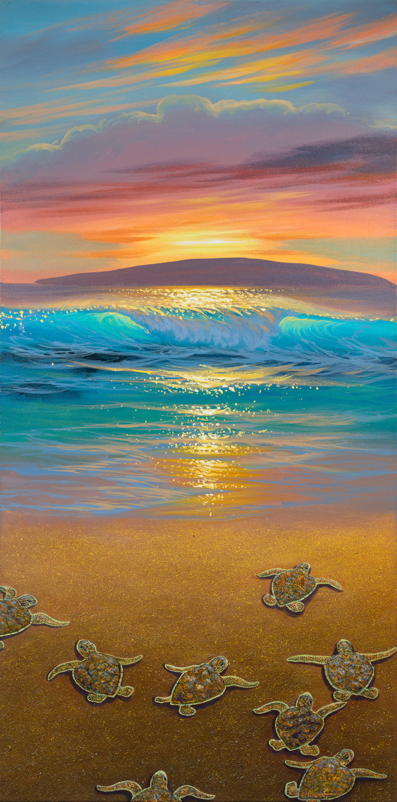 "Keiki Beach" 24x48 Original by Walfrido Garcia