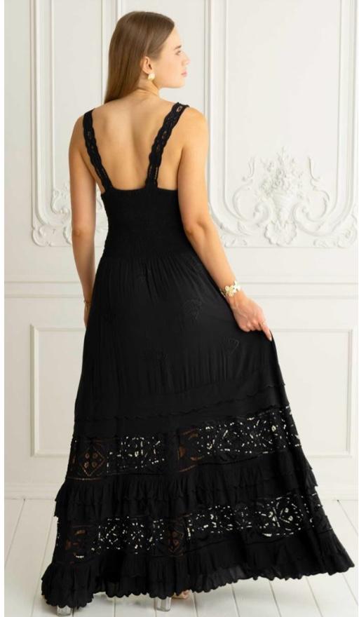 Anabella Maxi Gown by Zaimara Black -made in Malta