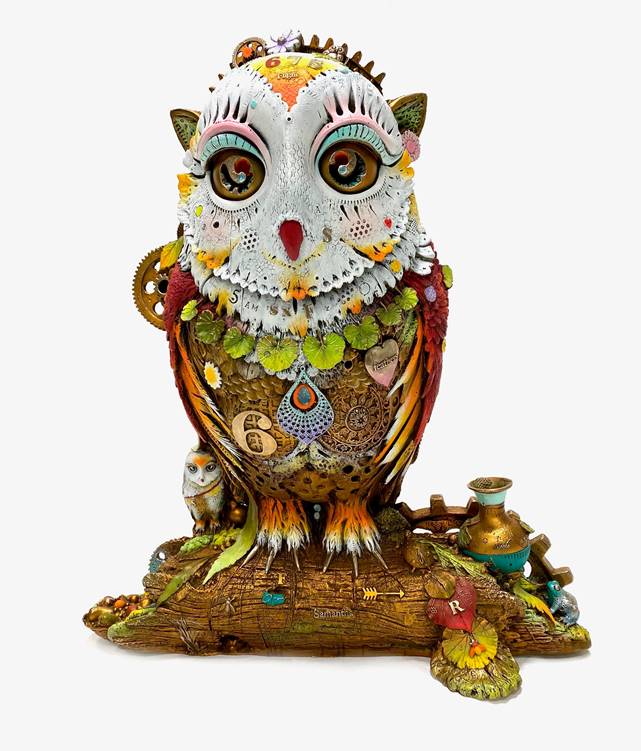 Nano Lopez "Samantha Large" Bronze Owl Sculpture