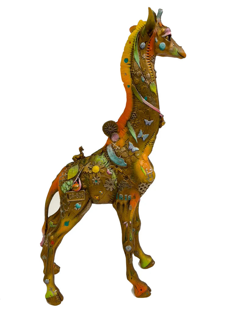 Nano Lopez "Iris Medium" Bronze Giraffe Sculpture