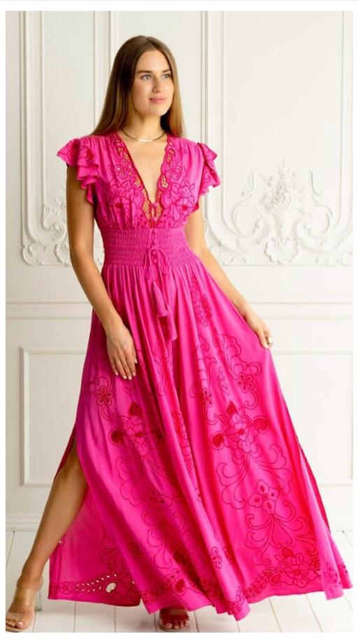 Amalfitana Maxi Gown by Zaimara Orchid Pink -made in Malta